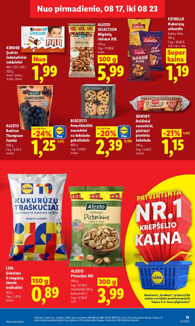 lidl - MAISTO PREKIŲ PASIŪLYMAI (2026-08-17 - 2026-08-23) - page: 11