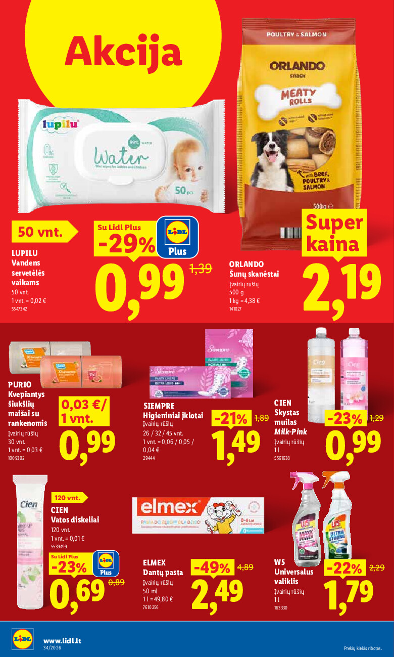 lidl - MAISTO PREKIŲ PASIŪLYMAI (2026-08-17 - 2026-08-23) - page: 34