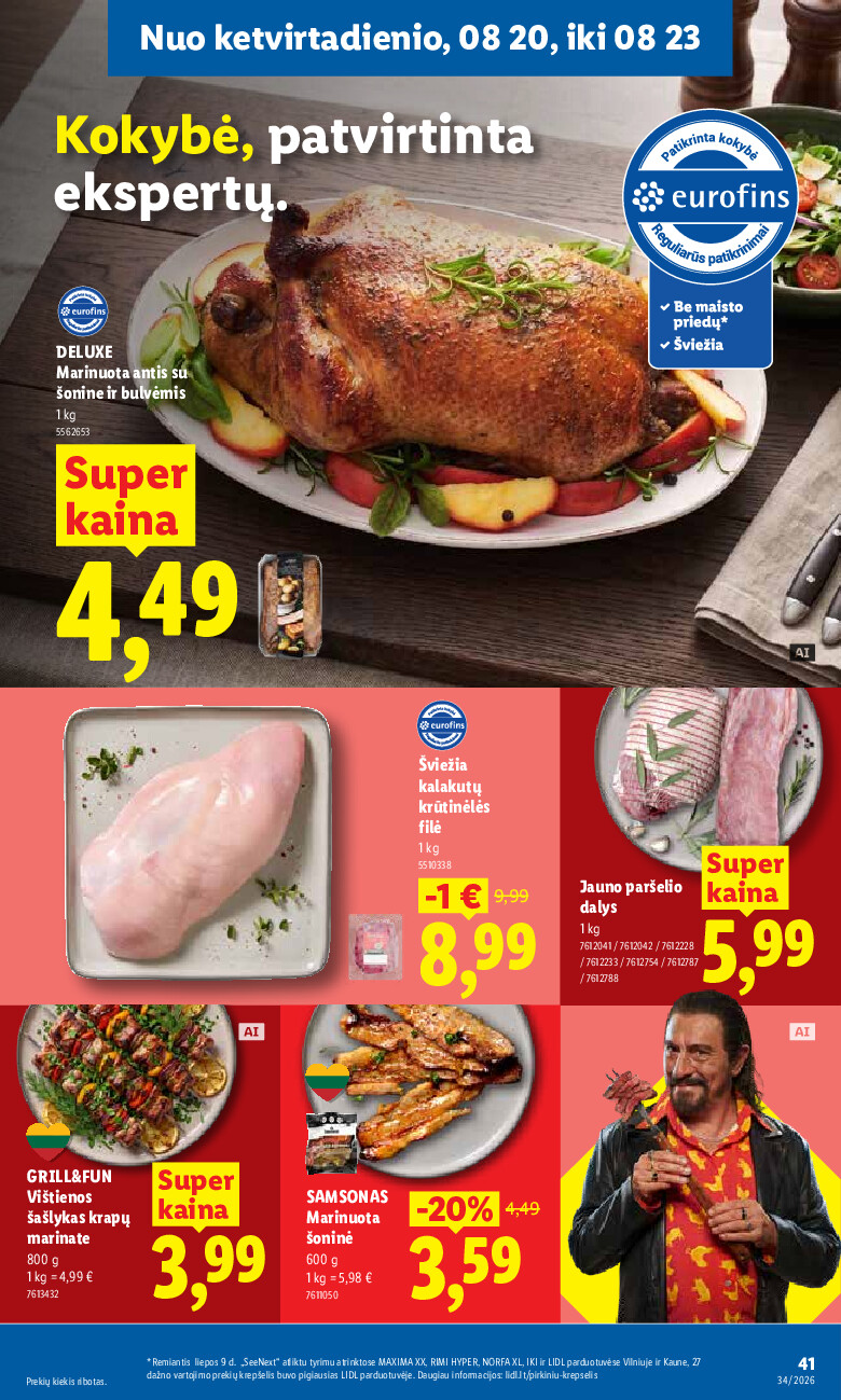 lidl - MAISTO PREKIŲ PASIŪLYMAI (2026-08-17 - 2026-08-23) - page: 41