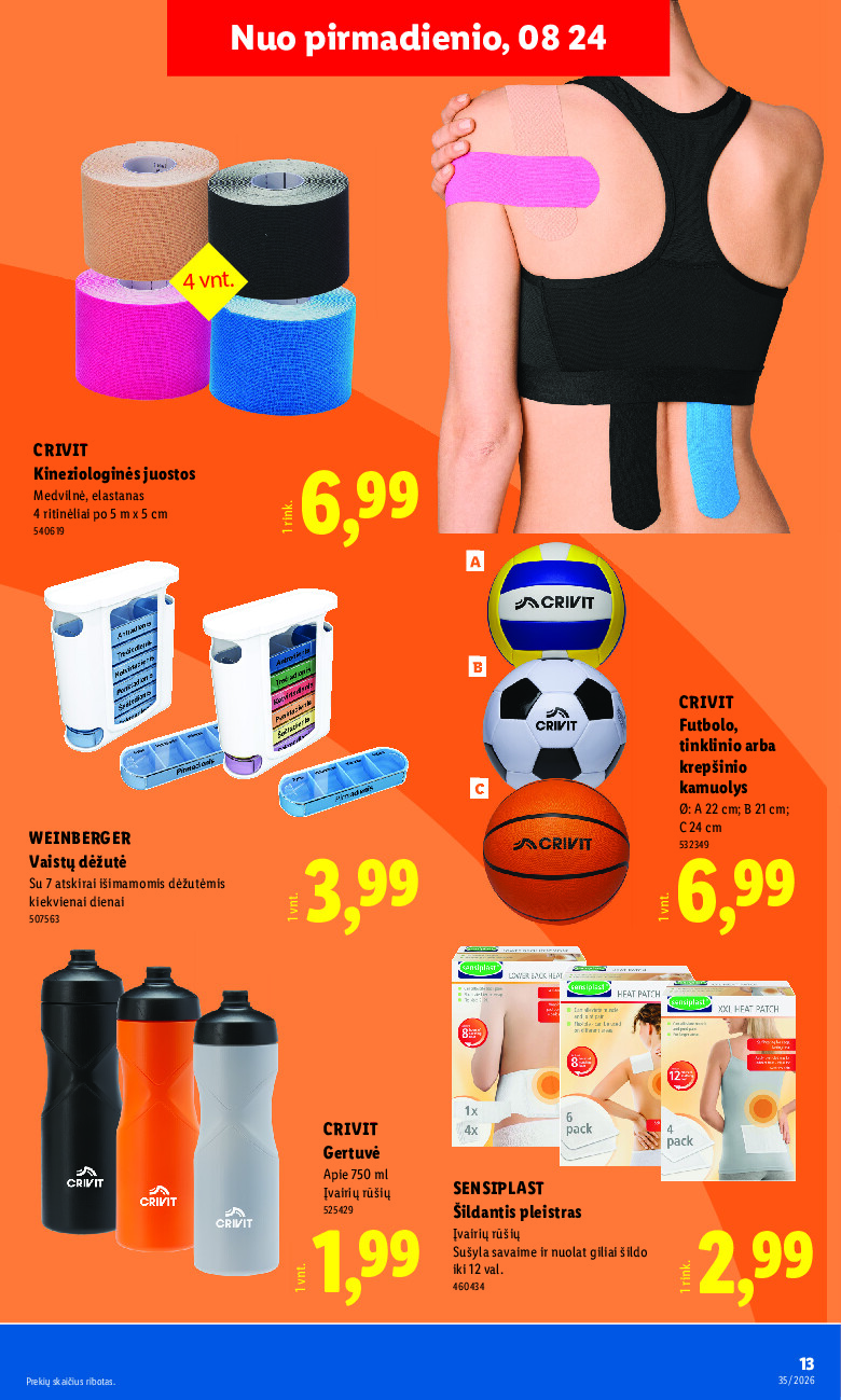 lidl - NE MAISTO PREKIŲ PASIŪLYMAI (2026-08-24 - 2026-08-30) - page: 13