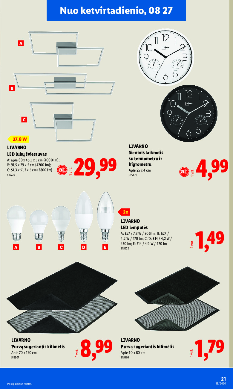 lidl - NE MAISTO PREKIŲ PASIŪLYMAI (2026-08-24 - 2026-08-30) - page: 21