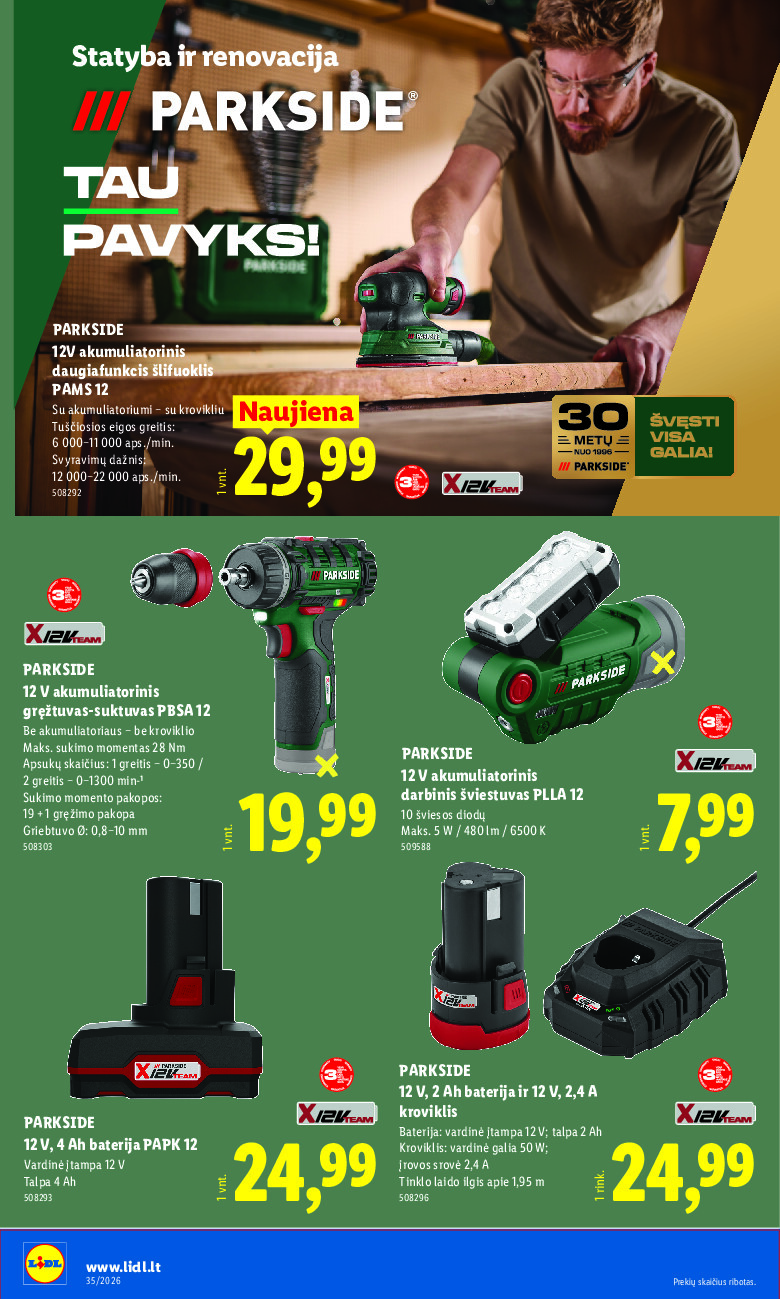 lidl - NE MAISTO PREKIŲ PASIŪLYMAI (2026-08-24 - 2026-08-30) - page: 22
