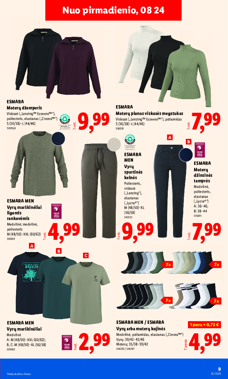 lidl - NE MAISTO PREKIŲ PASIŪLYMAI (2026-08-24 - 2026-08-30) - page: 9