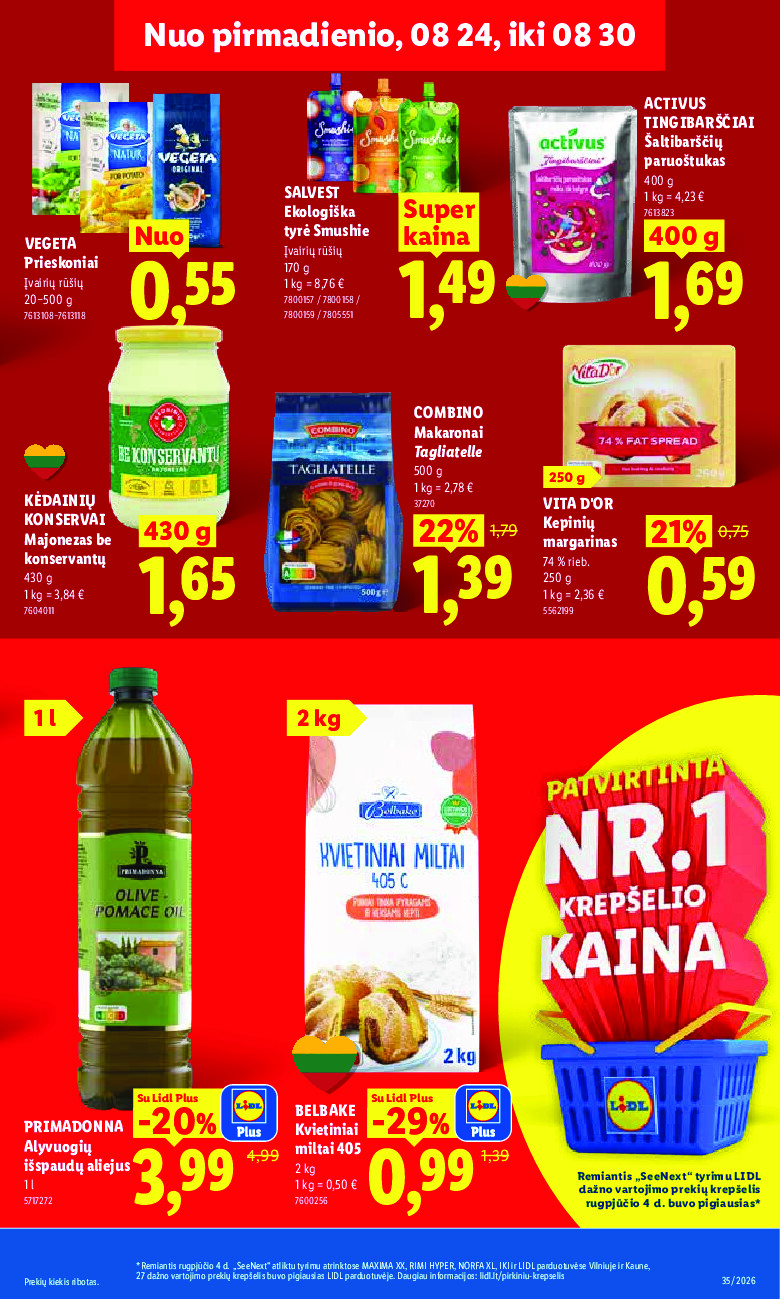 lidl - MAISTO PREKIŲ PASIŪLYMAI (2026-08-24 - 2026-08-30) - page: 11