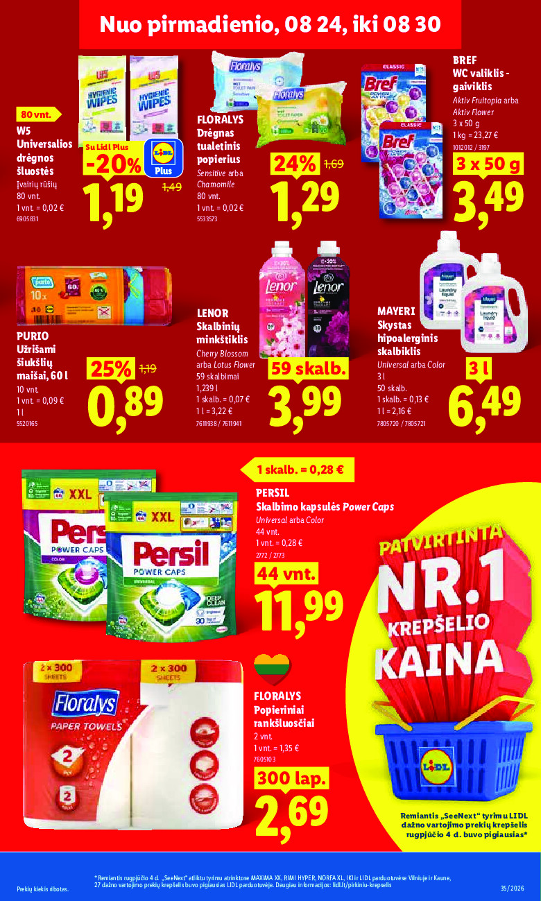 lidl - MAISTO PREKIŲ PASIŪLYMAI (2026-08-24 - 2026-08-30) - page: 15