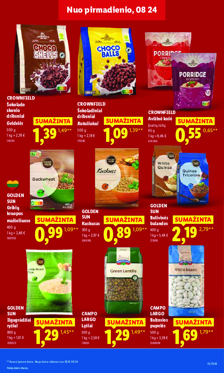 lidl - MAISTO PREKIŲ PASIŪLYMAI (2026-08-24 - 2026-08-30) - page: 17