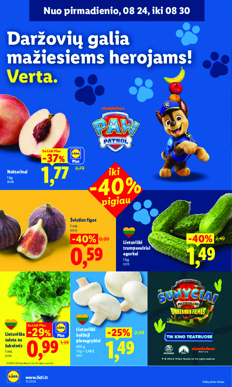 lidl - MAISTO PREKIŲ PASIŪLYMAI (2026-08-24 - 2026-08-30) - page: 3