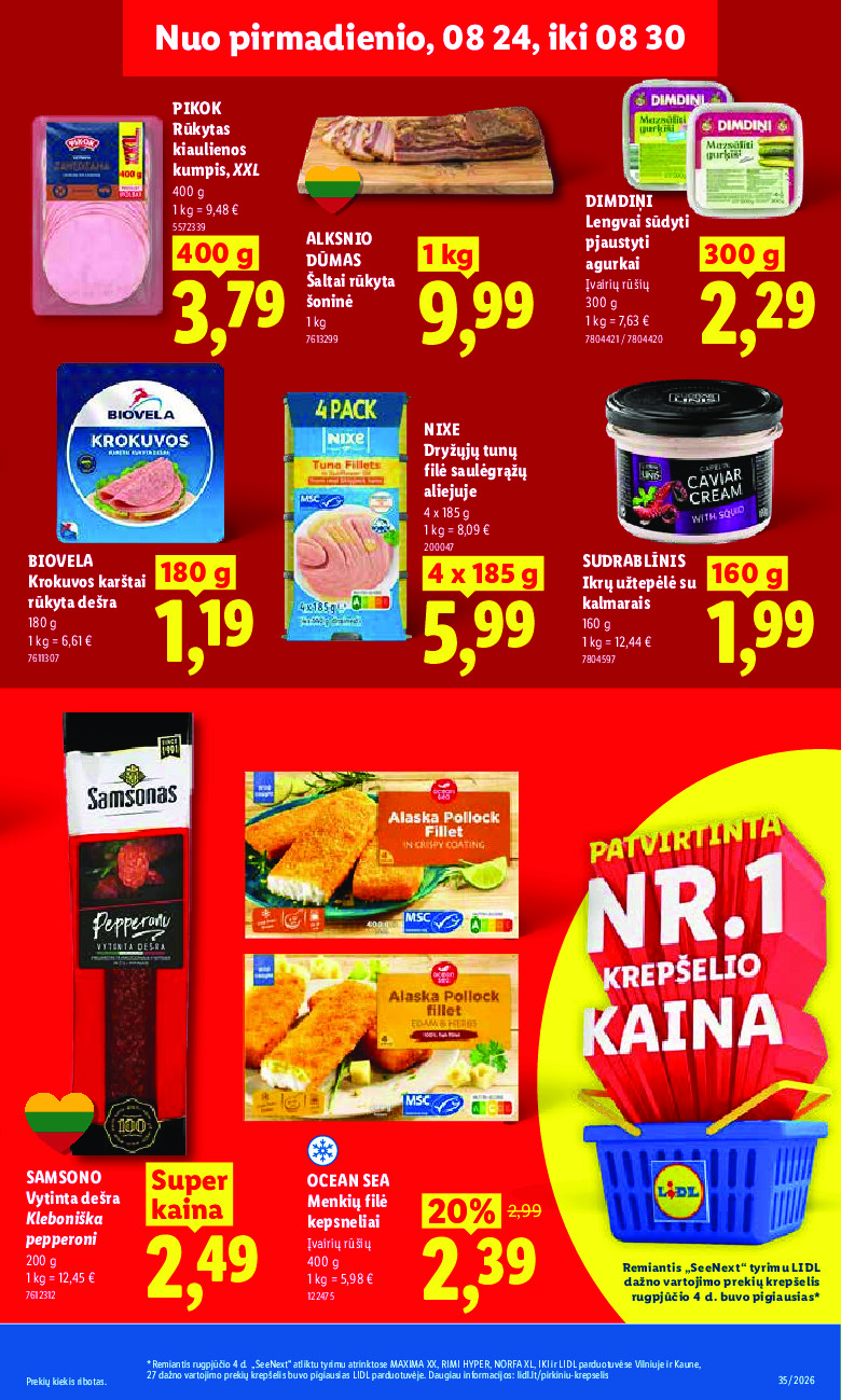lidl - MAISTO PREKIŲ PASIŪLYMAI (2026-08-24 - 2026-08-30) - page: 23