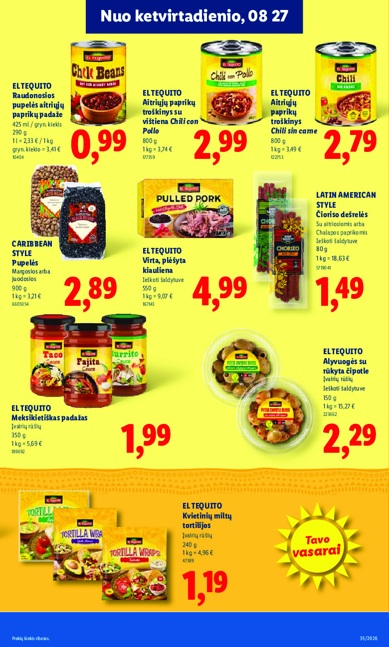 lidl - MAISTO PREKIŲ PASIŪLYMAI (2026-08-24 - 2026-08-30) - page: 25