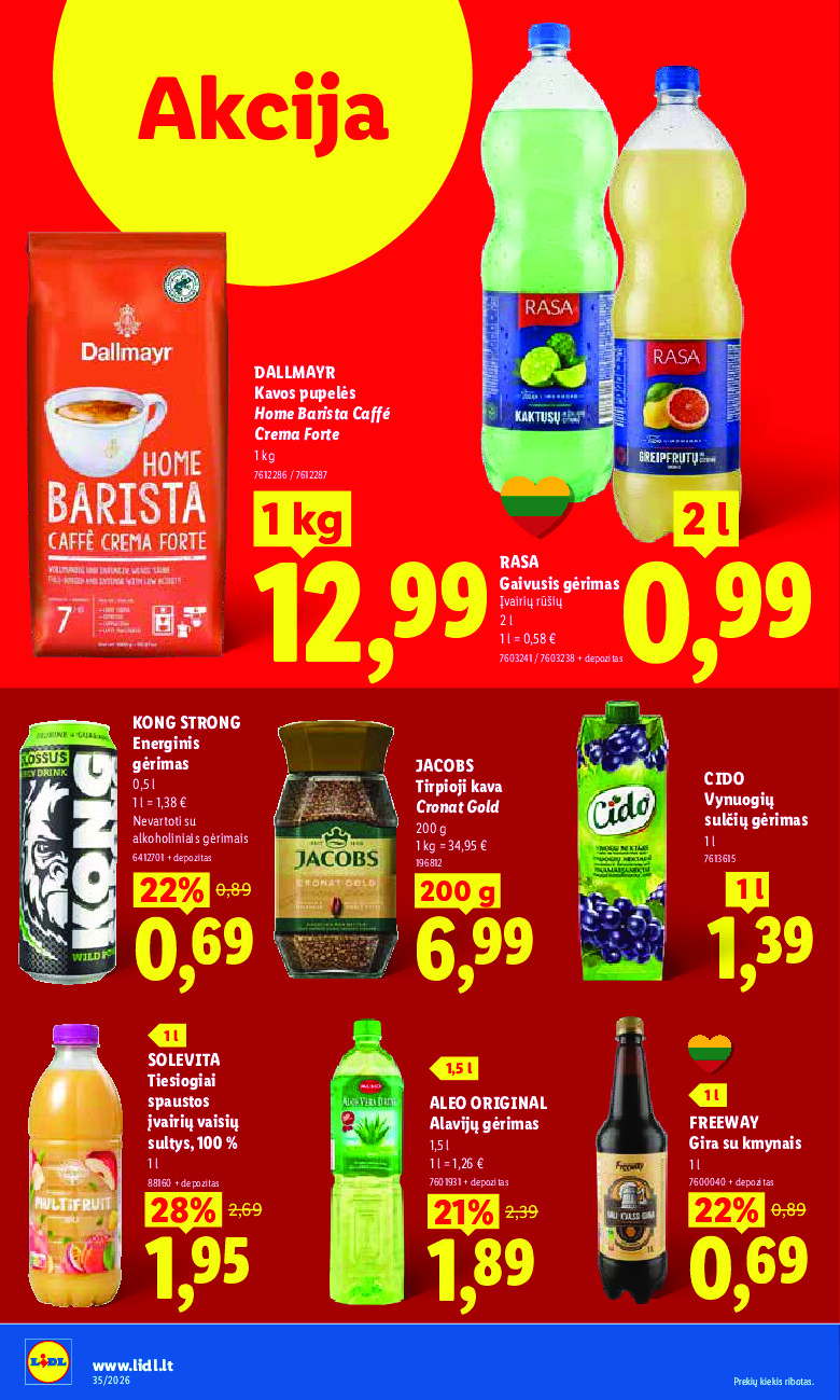 lidl - MAISTO PREKIŲ PASIŪLYMAI (2026-08-24 - 2026-08-30) - page: 28