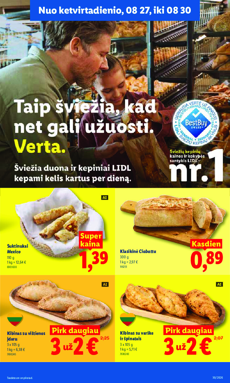 lidl - MAISTO PREKIŲ PASIŪLYMAI (2026-08-24 - 2026-08-30) - page: 33