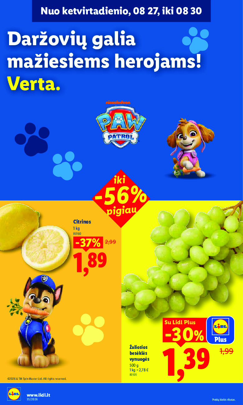 lidl - MAISTO PREKIŲ PASIŪLYMAI (2026-08-24 - 2026-08-30) - page: 34