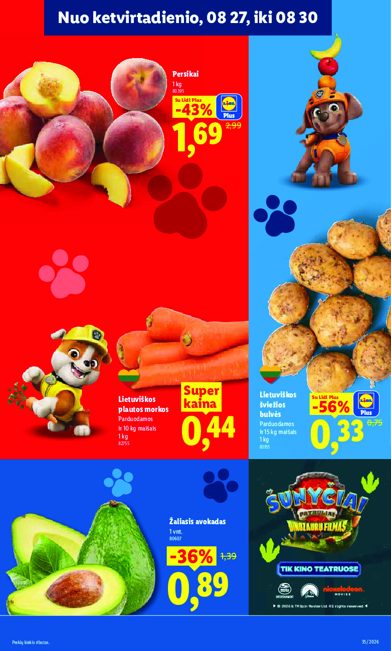 lidl - MAISTO PREKIŲ PASIŪLYMAI (2026-08-24 - 2026-08-30) - page: 35