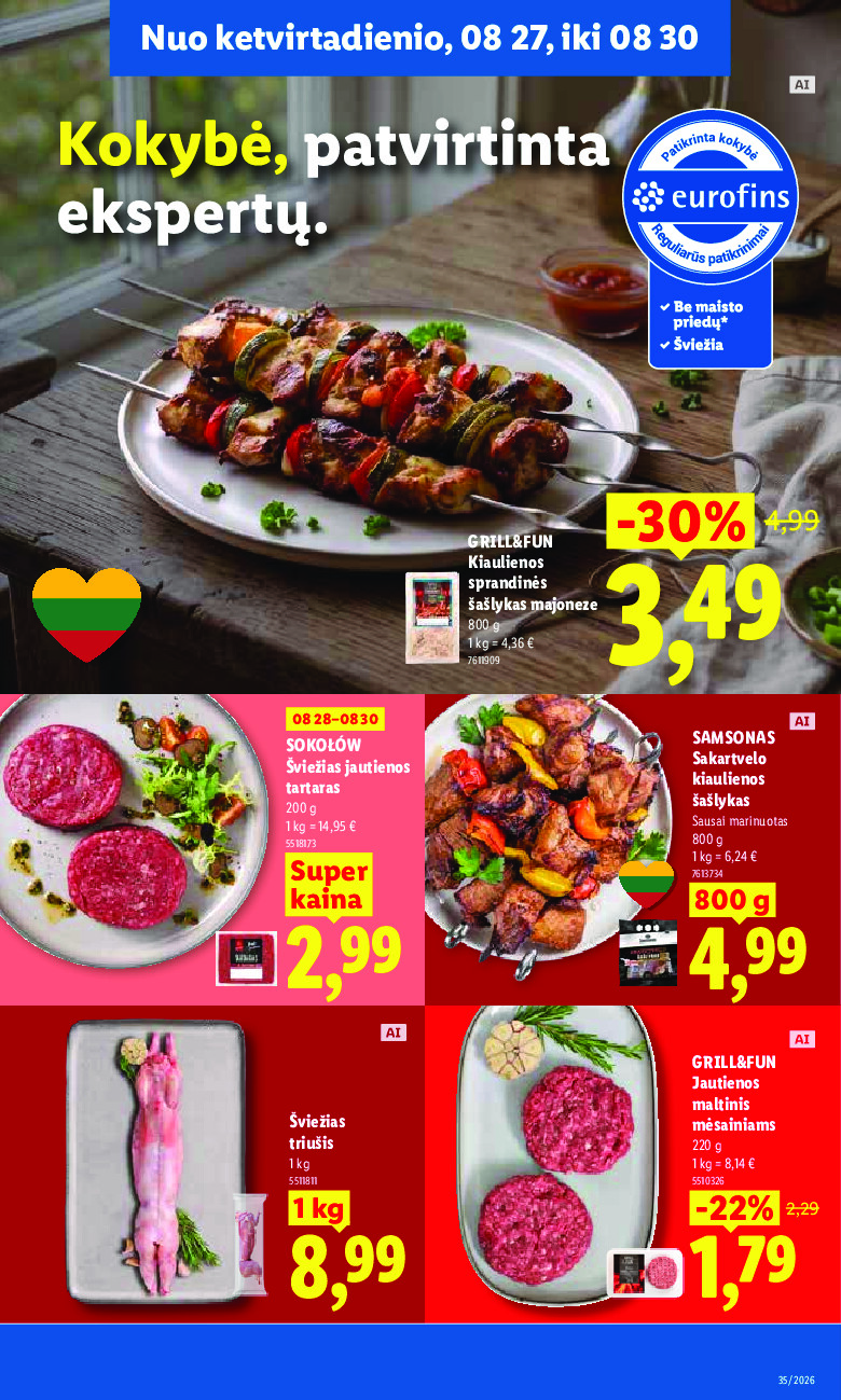 lidl - MAISTO PREKIŲ PASIŪLYMAI (2026-08-24 - 2026-08-30) - page: 37