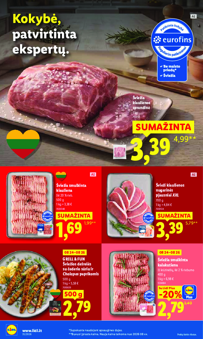 lidl - MAISTO PREKIŲ PASIŪLYMAI (2026-08-24 - 2026-08-30) - page: 8