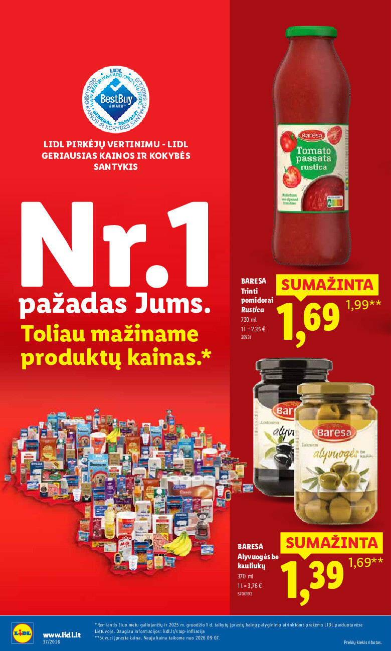lidl - MAISTO PREKIŲ PASIŪLYMAI (2026-09-07 - 2026-09-13) - page: 18