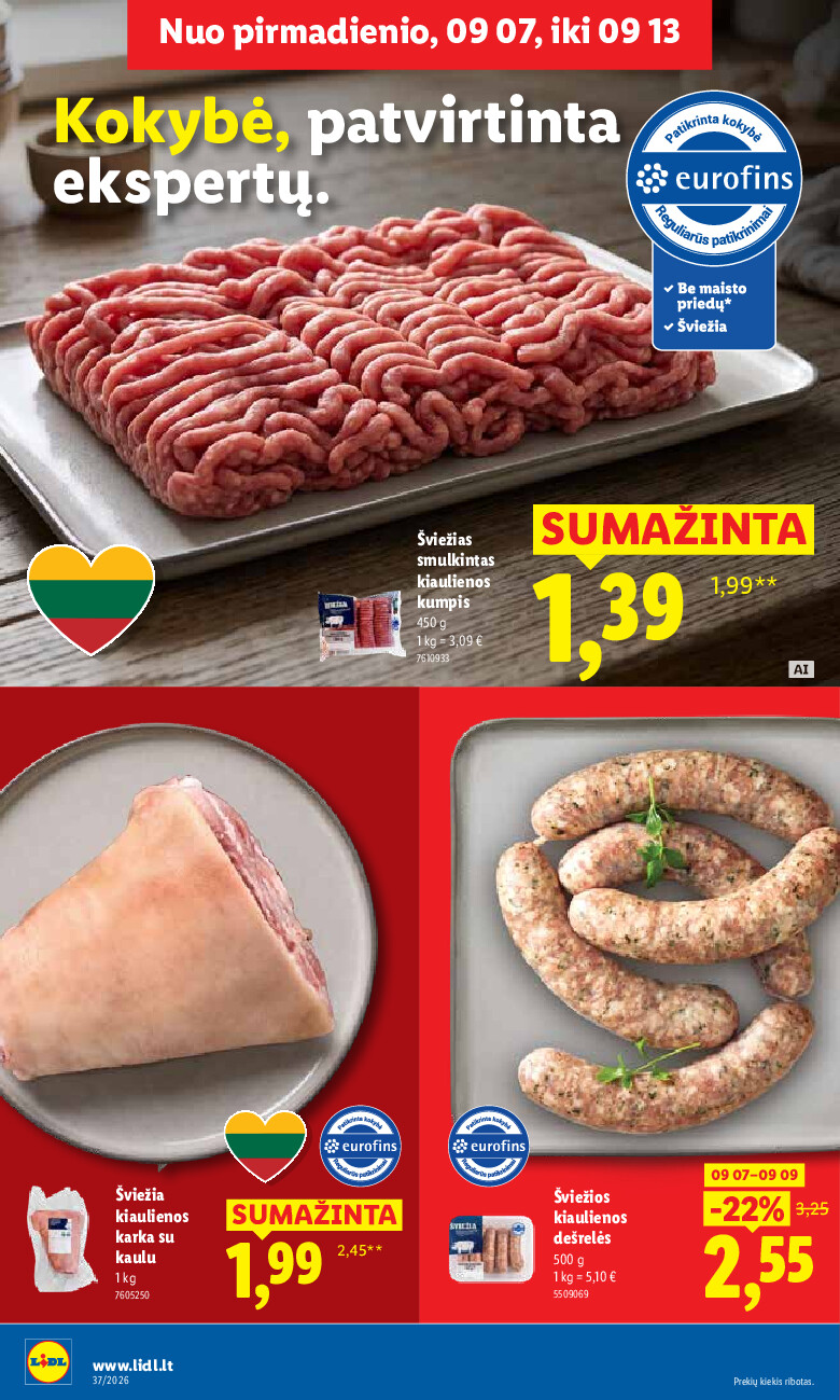 lidl - MAISTO PREKIŲ PASIŪLYMAI (2026-09-07 - 2026-09-13) - page: 5