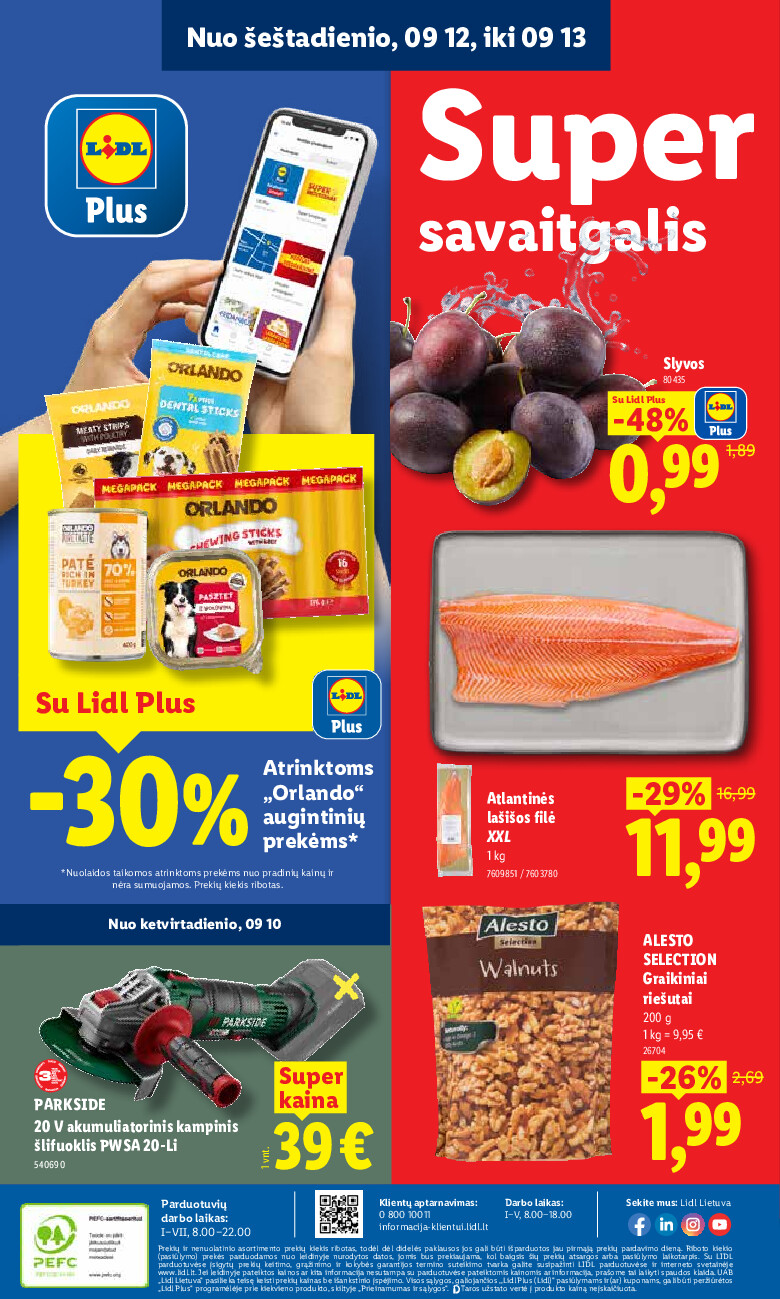 lidl - MAISTO PREKIŲ PASIŪLYMAI (2026-09-07 - 2026-09-13) - page: 44