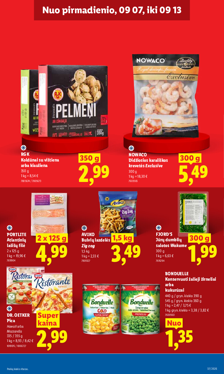 lidl - MAISTO PREKIŲ PASIŪLYMAI (2026-09-07 - 2026-09-13) - page: 9
