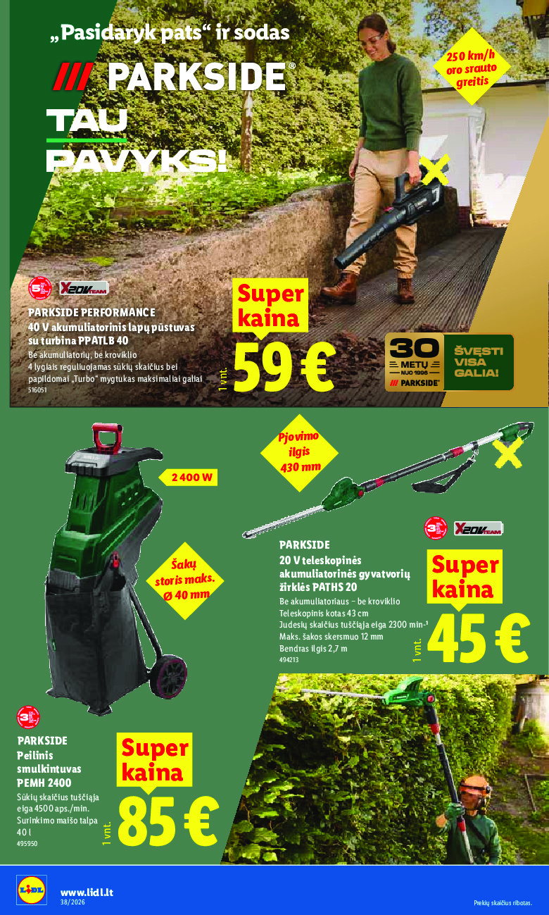 lidl - NE MAISTO PREKIŲ PASIŪLYMAI (2026-09-14 - 2026-09-20) - page: 12