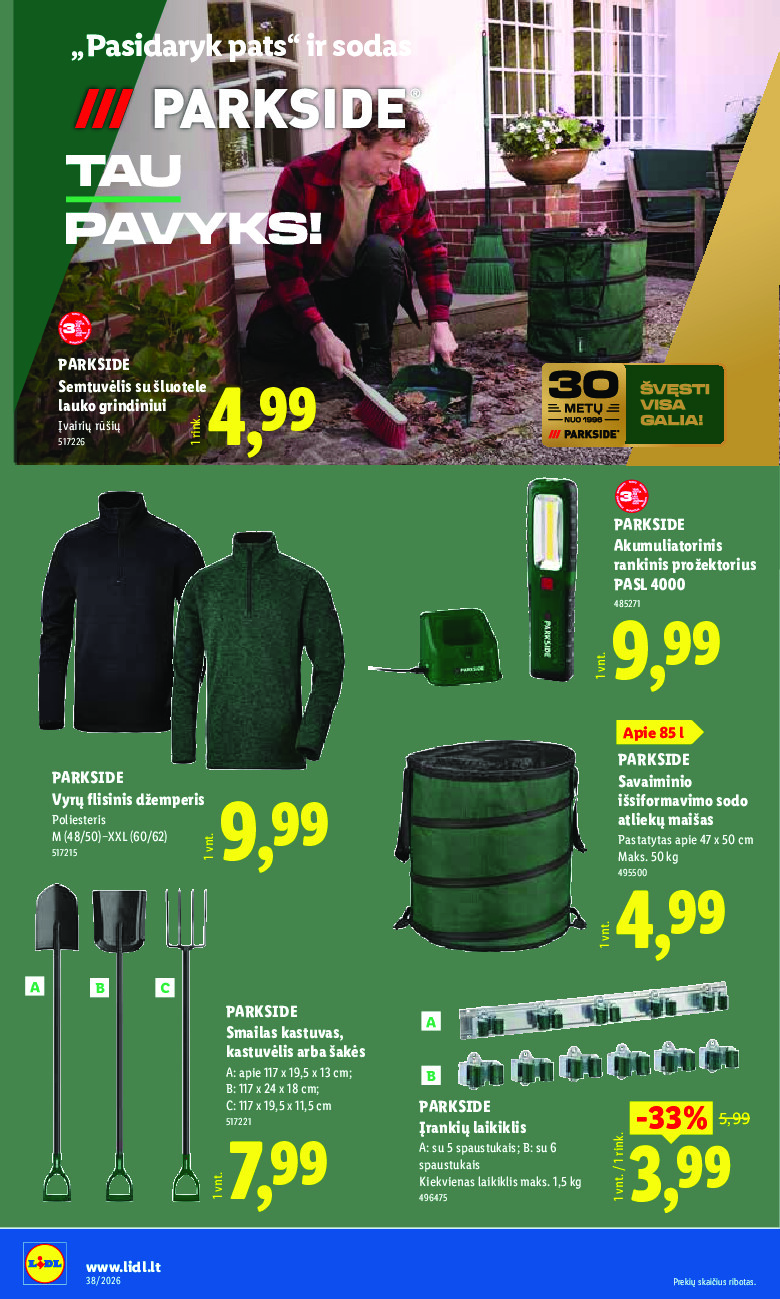 lidl - NE MAISTO PREKIŲ PASIŪLYMAI (2026-09-14 - 2026-09-20) - page: 16
