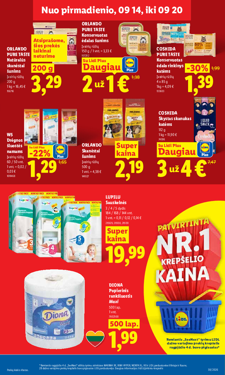 lidl - MAISTO PREKIŲ PASIŪLYMAI (2026-09-14 - 2026-09-20) - page: 15