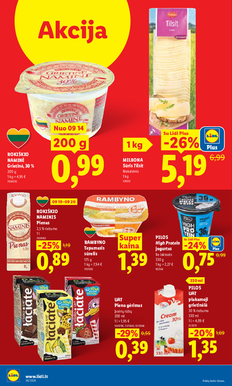 lidl - MAISTO PREKIŲ PASIŪLYMAI (2026-09-14 - 2026-09-20) - page: 26