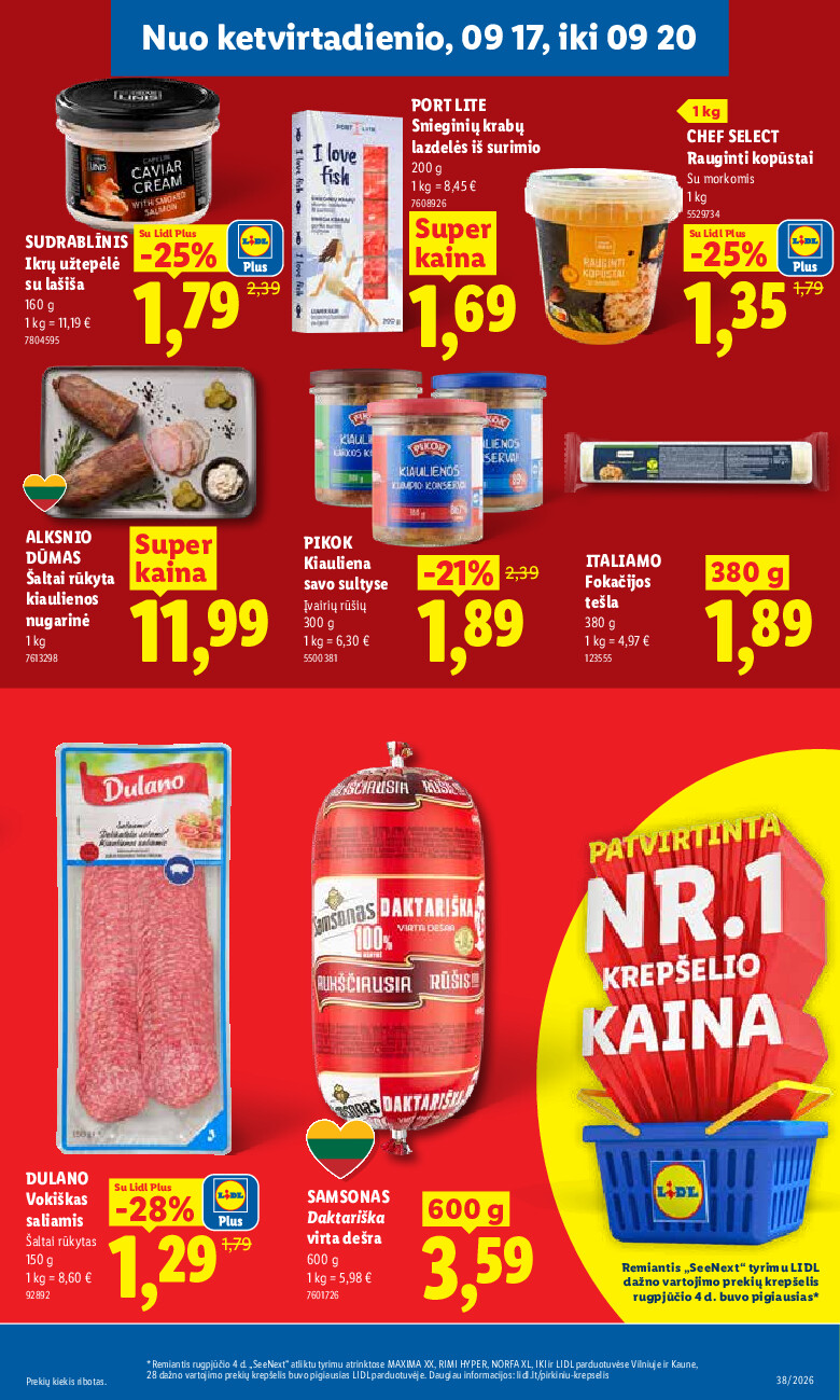 lidl - MAISTO PREKIŲ PASIŪLYMAI (2026-09-14 - 2026-09-20) - page: 27