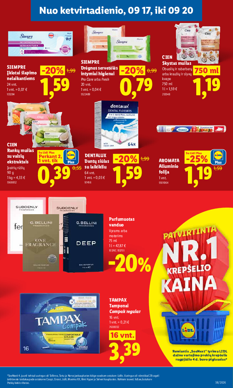 lidl - MAISTO PREKIŲ PASIŪLYMAI (2026-09-14 - 2026-09-20) - page: 29
