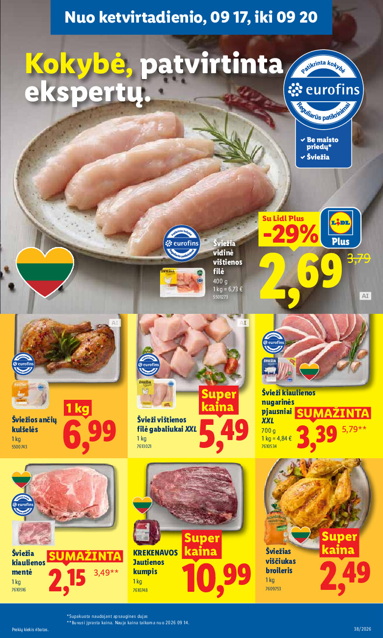 lidl - MAISTO PREKIŲ PASIŪLYMAI (2026-09-14 - 2026-09-20) - page: 37