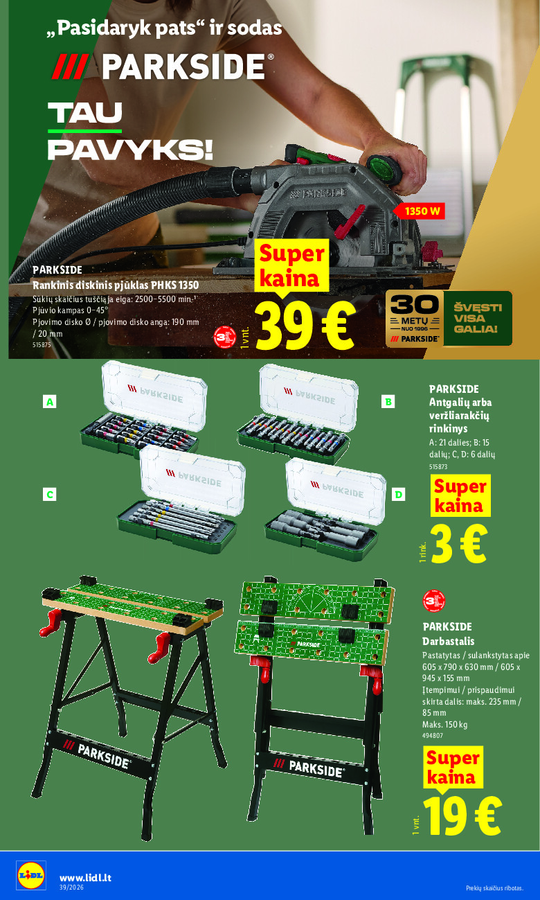 lidl - NE MAISTO PREKIŲ PASIŪLYMAI (2026-09-21 - 2026-09-27) - page: 2