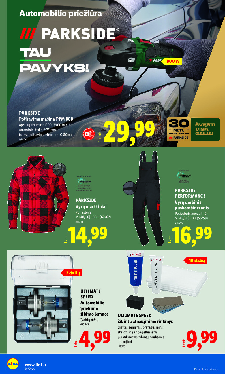 lidl - NE MAISTO PREKIŲ PASIŪLYMAI (2026-09-21 - 2026-09-27) - page: 14