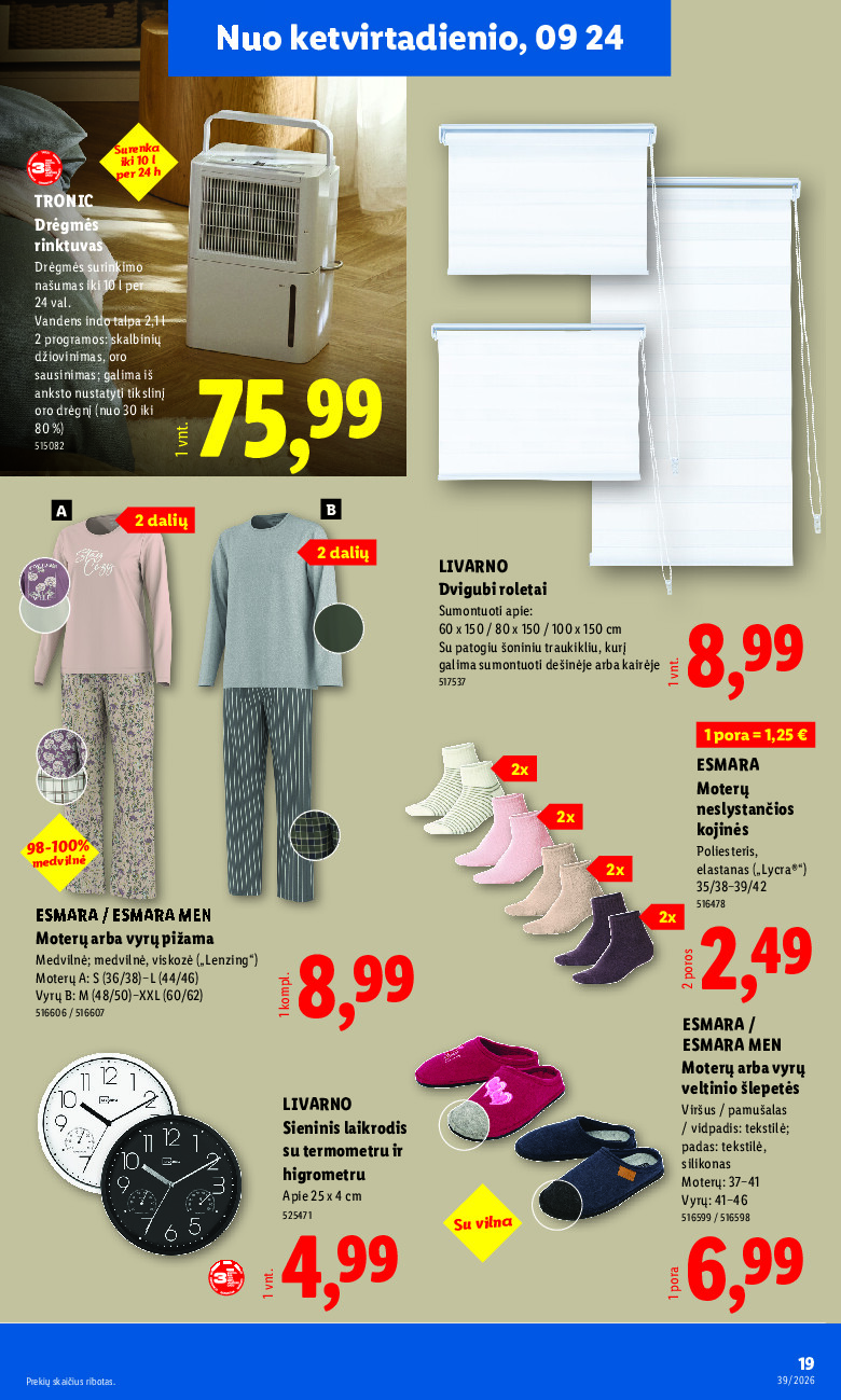 lidl - NE MAISTO PREKIŲ PASIŪLYMAI (2026-09-21 - 2026-09-27) - page: 19