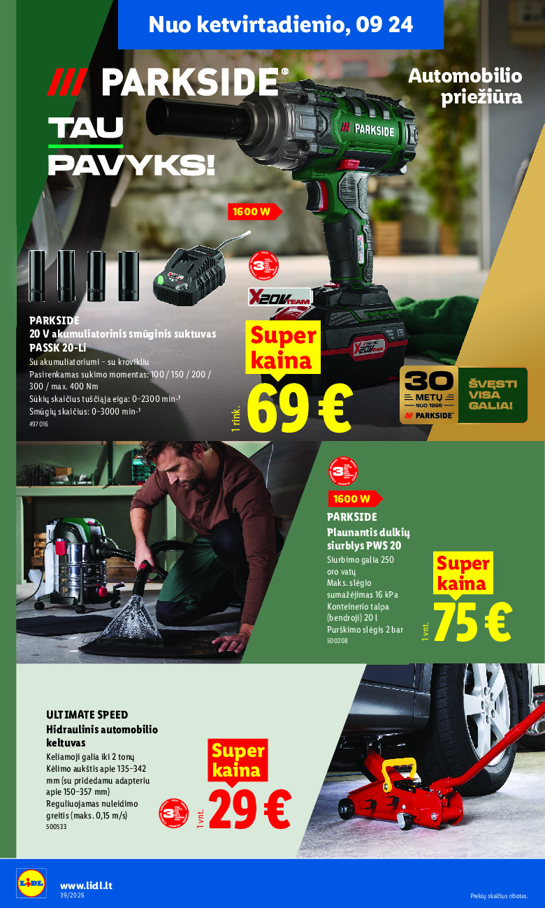 lidl - NE MAISTO PREKIŲ PASIŪLYMAI (2026-09-21 - 2026-09-27) - page: 10