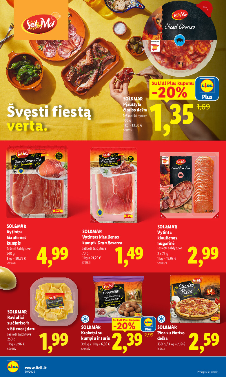 lidl - MAISTO PREKIŲ PASIŪLYMAI (2026-09-21 - 2026-09-27) - page: 20