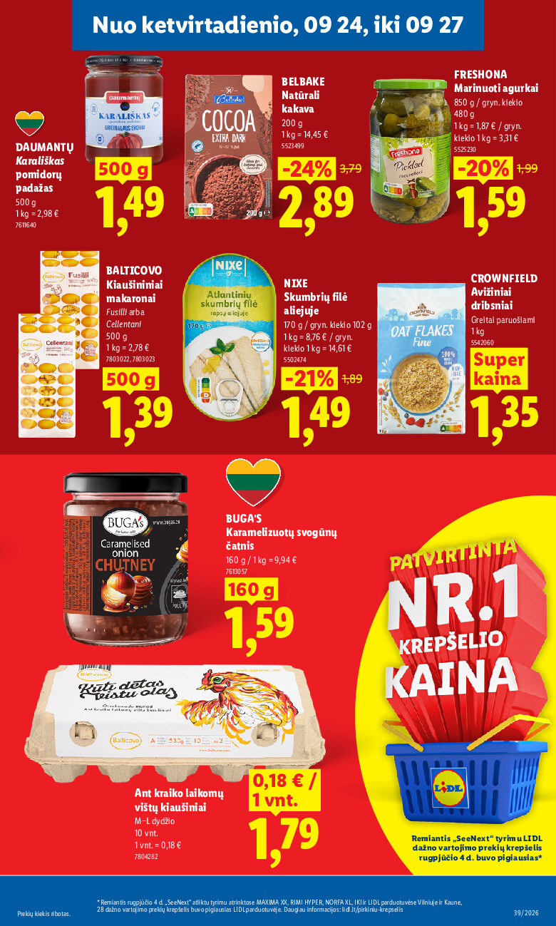 lidl - MAISTO PREKIŲ PASIŪLYMAI (2026-09-21 - 2026-09-27) - page: 25
