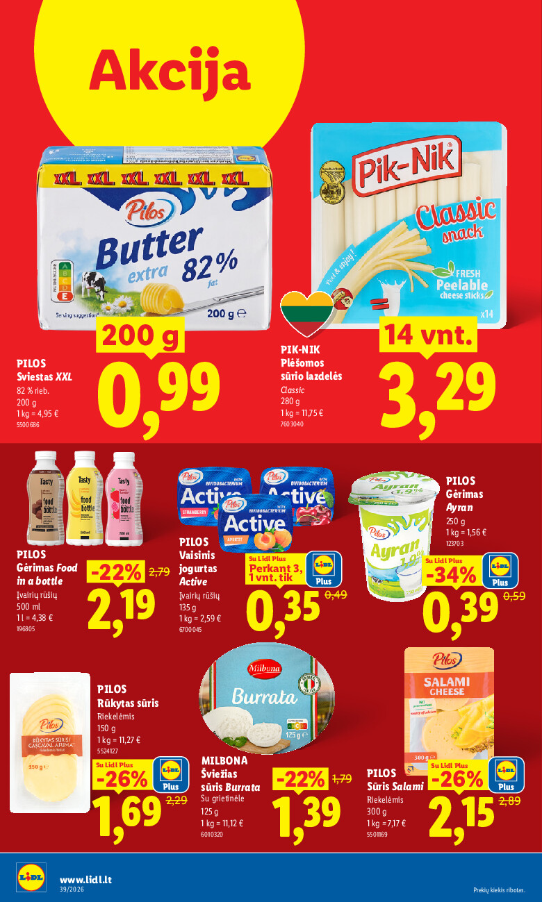 lidl - MAISTO PREKIŲ PASIŪLYMAI (2026-09-21 - 2026-09-27) - page: 26