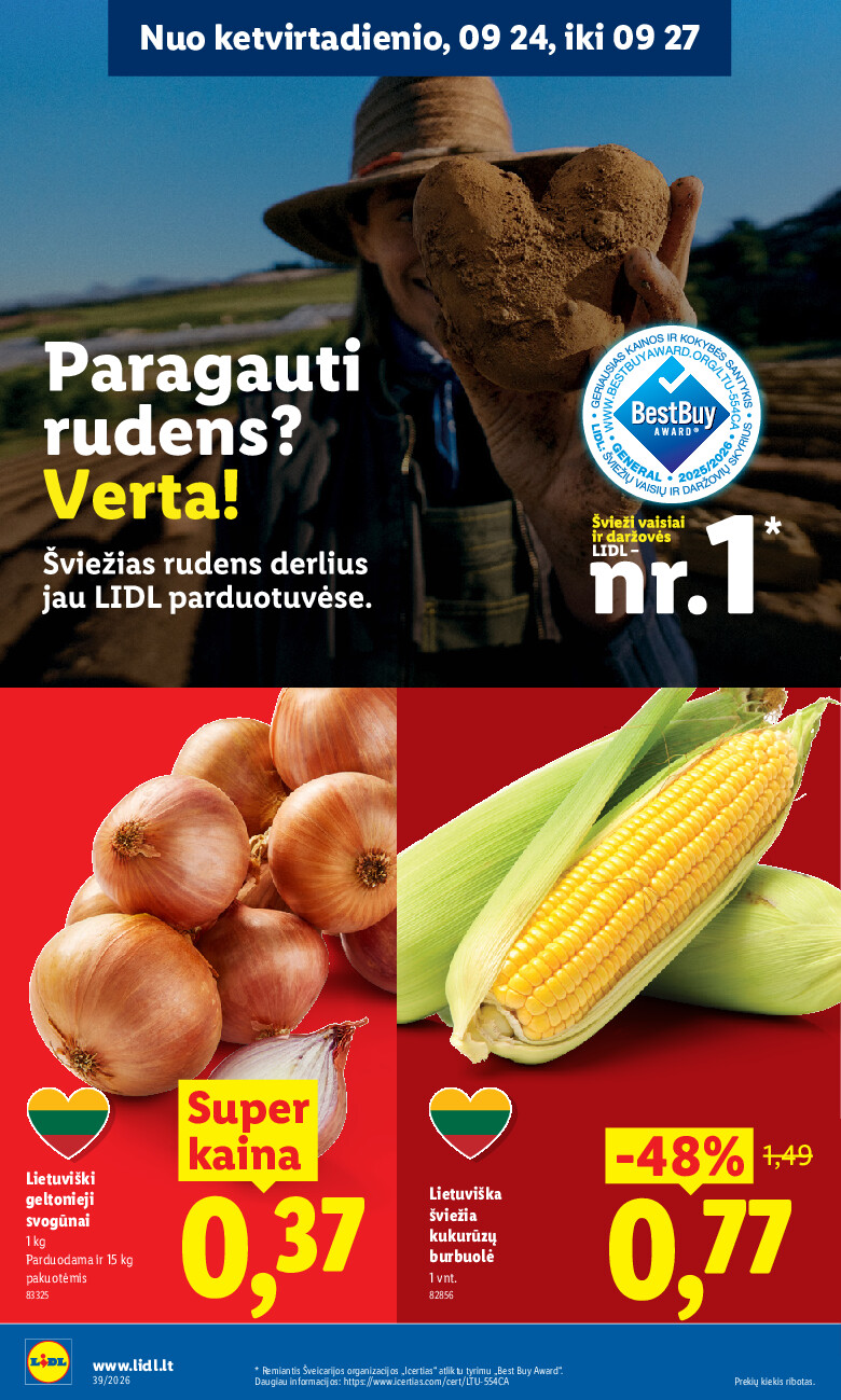 lidl - MAISTO PREKIŲ PASIŪLYMAI (2026-09-21 - 2026-09-27) - page: 32
