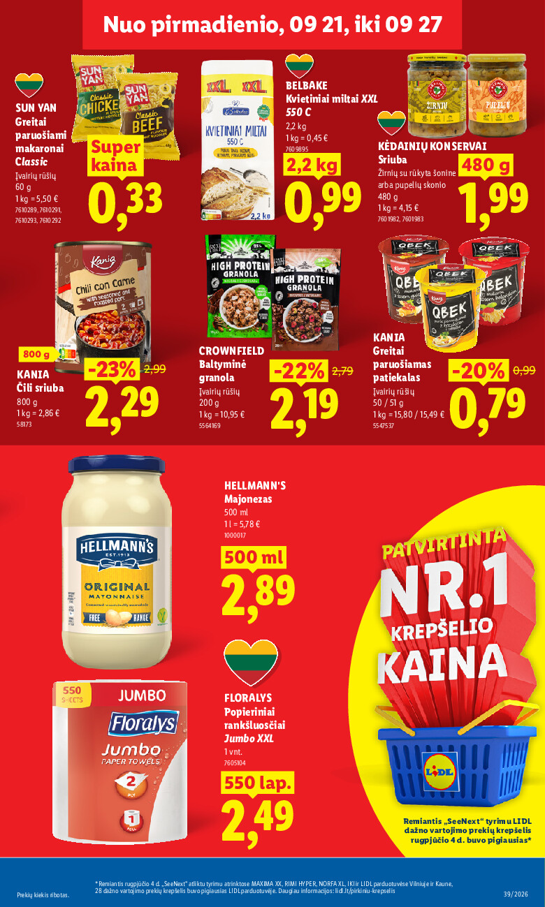 lidl - MAISTO PREKIŲ PASIŪLYMAI (2026-09-21 - 2026-09-27) - page: 7