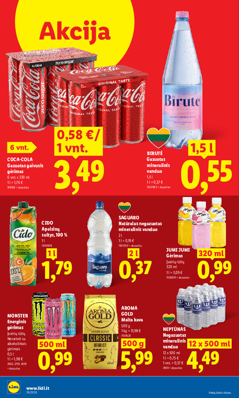 lidl - MAISTO PREKIŲ PASIŪLYMAI (2026-09-21 - 2026-09-27) - page: 10