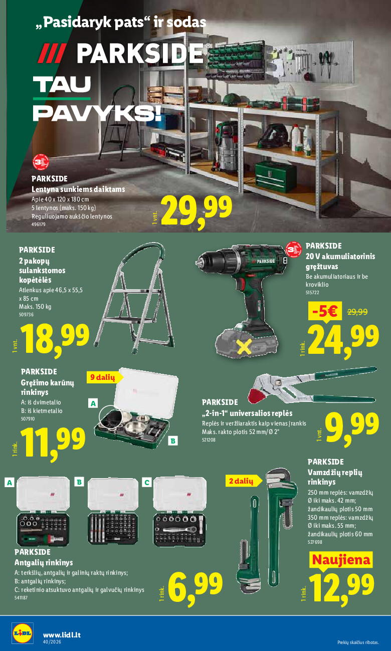 lidl - NE MAISTO PREKIŲ PASIŪLYMAI (2026-09-28 - 2026-10-04) - page: 16