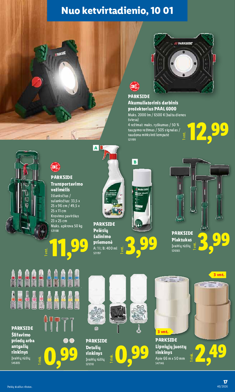 lidl - NE MAISTO PREKIŲ PASIŪLYMAI (2026-09-28 - 2026-10-04) - page: 17