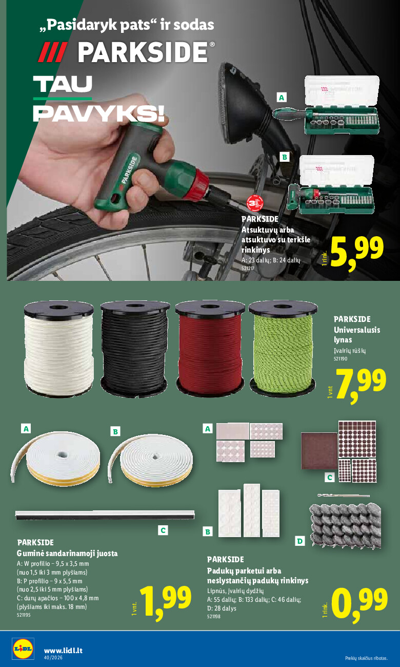 lidl - NE MAISTO PREKIŲ PASIŪLYMAI (2026-09-28 - 2026-10-04) - page: 18