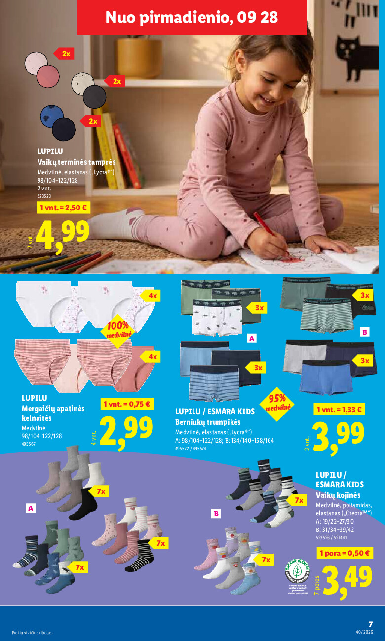 lidl - NE MAISTO PREKIŲ PASIŪLYMAI (2026-09-28 - 2026-10-04) - page: 7