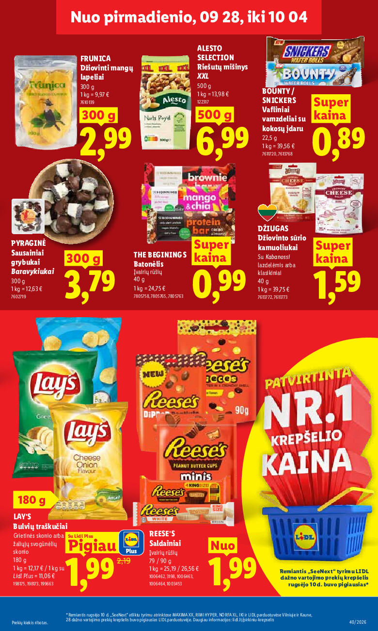 lidl - MAISTO PREKIŲ PASIŪLYMAI (2026-09-28 - 2026-10-04) - page: 11