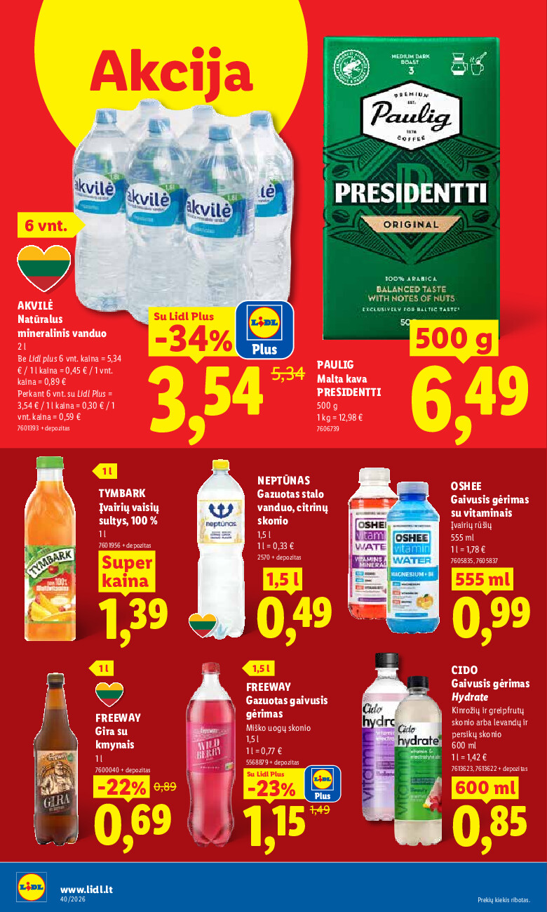 lidl - MAISTO PREKIŲ PASIŪLYMAI (2026-09-28 - 2026-10-04) - page: 12