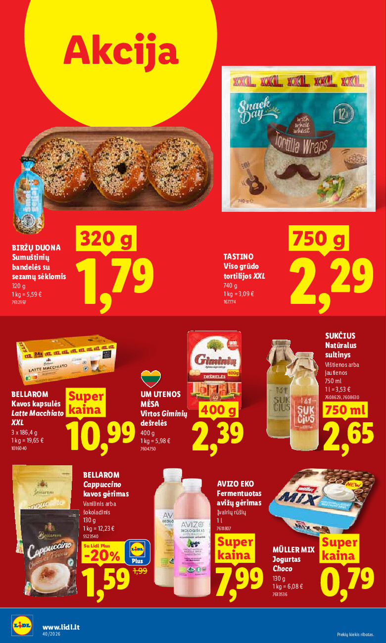 lidl - MAISTO PREKIŲ PASIŪLYMAI (2026-09-28 - 2026-10-04) - page: 18