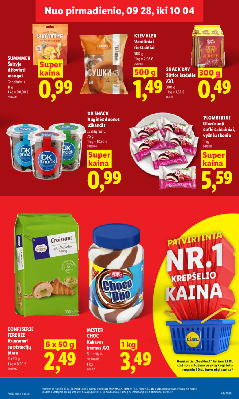 lidl - MAISTO PREKIŲ PASIŪLYMAI (2026-09-28 - 2026-10-04) - page: 19
