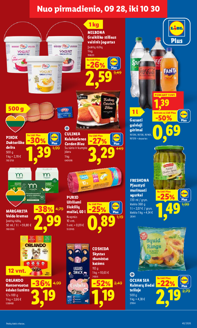 lidl - MAISTO PREKIŲ PASIŪLYMAI (2026-09-28 - 2026-10-04) - page: 3