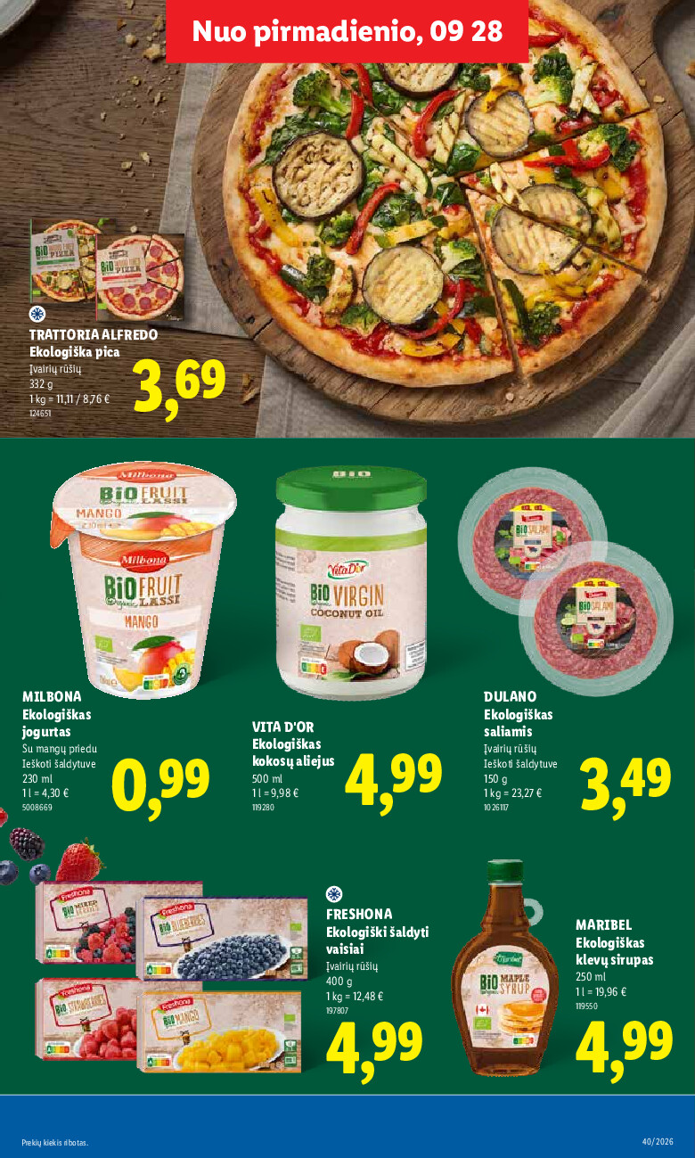 lidl - MAISTO PREKIŲ PASIŪLYMAI (2026-09-28 - 2026-10-04) - page: 25